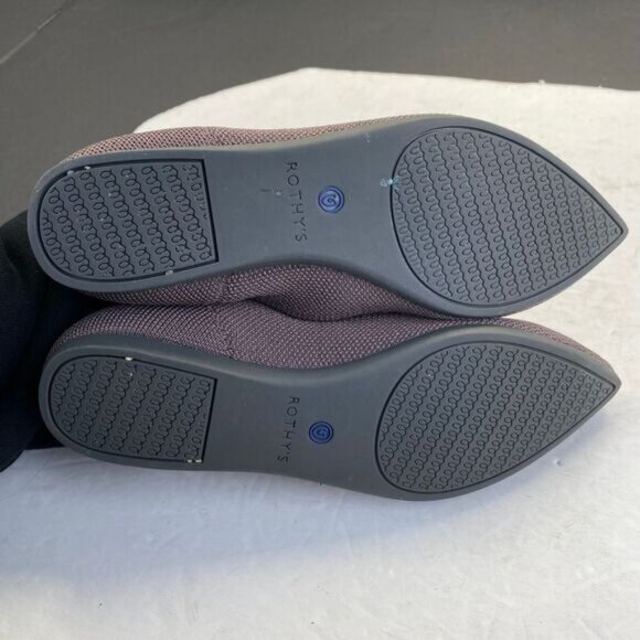 Rothy's Women's The Point Flat Shoe Dark Purple W 5.5 Pointed Toe Slip-on - Picture 4 of 11